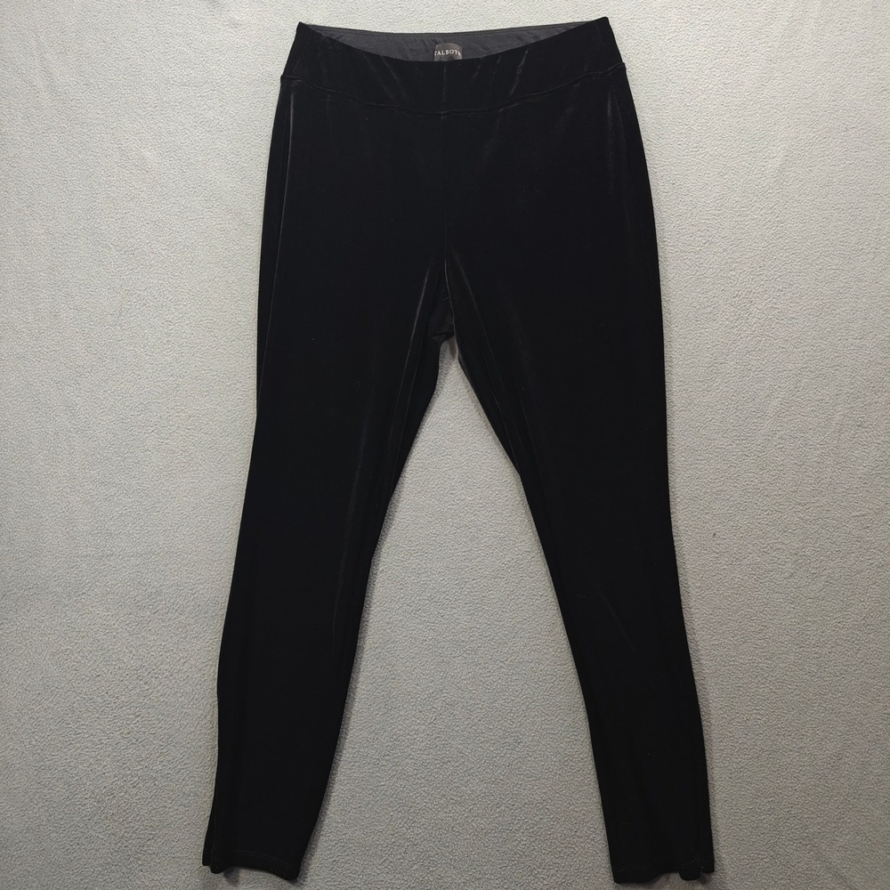 Talbots Black Velvet  Skinny Pants Womens Size 10 Whimsigoth Vamp‎ Witchy Moody